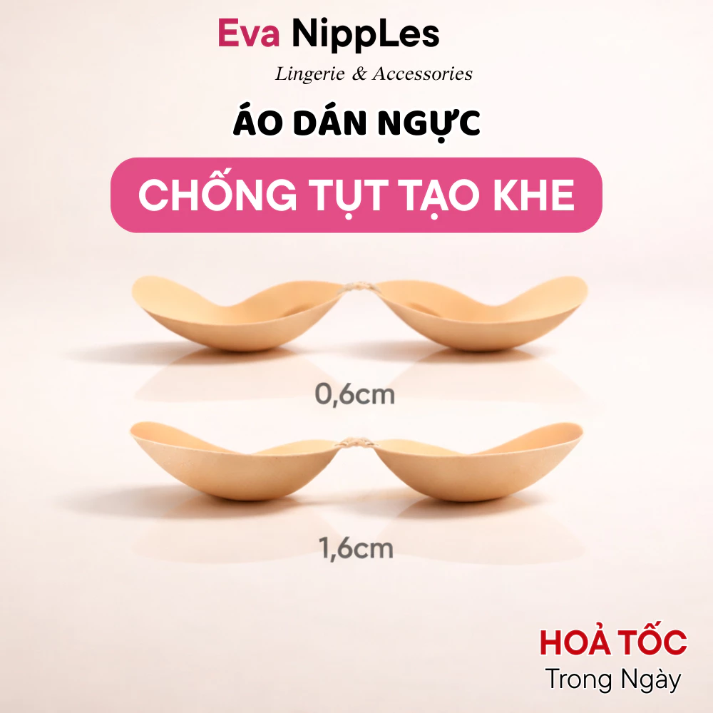 [MỞ BÁN] Áo Dán Ngực Tạo Khe Dáng Xoài Eva Nipples Áo Dán Nâng Ngực Chống Tụt Tái Sử Dụng Nhiều Lần --0011