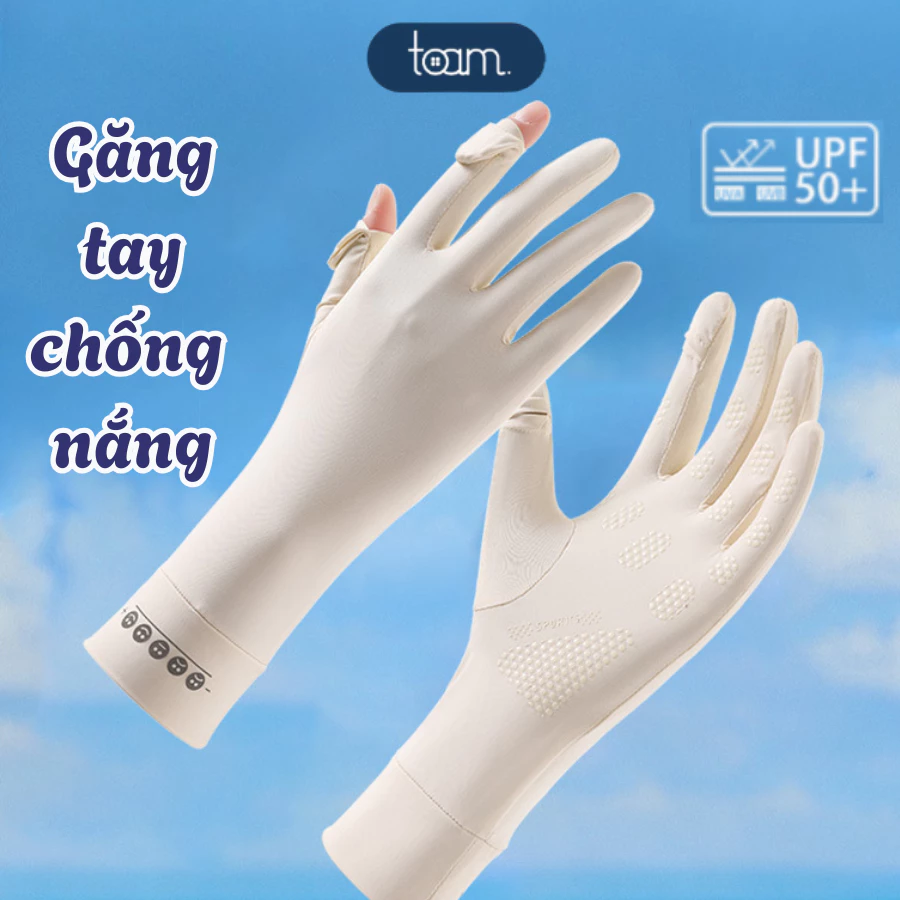 Găng Tay Chống Nắng Hở Ngón Cho Nữ – Găng Tay Dài Chống UV, Thoáng Mát, Lái Xe Đạp Xe Tiện Lợi