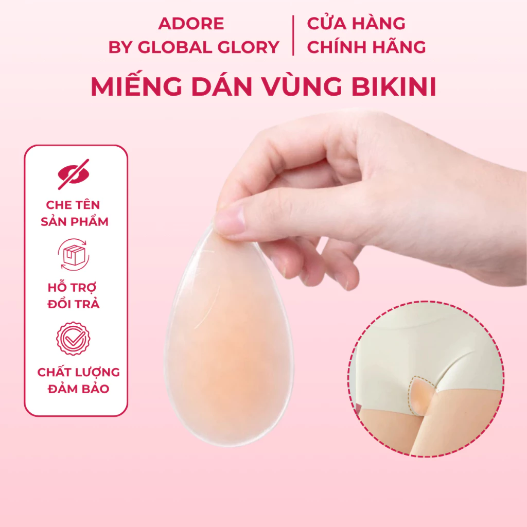 Miếng Dán Bikini Silione Adore Chính Hãng Che Rãnh Vùng Kín Hiệu Quả An Toàn Không Kích Ứng