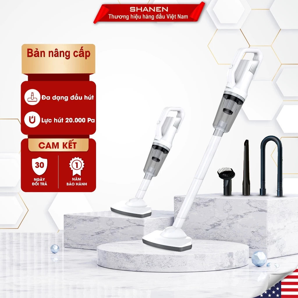 Máy Hút Bụi Cầm Tay Không Dây Đa Năng 5IN1 SHANEN Lực Hút Cực Mạnh 25.000Pa, Shanen official