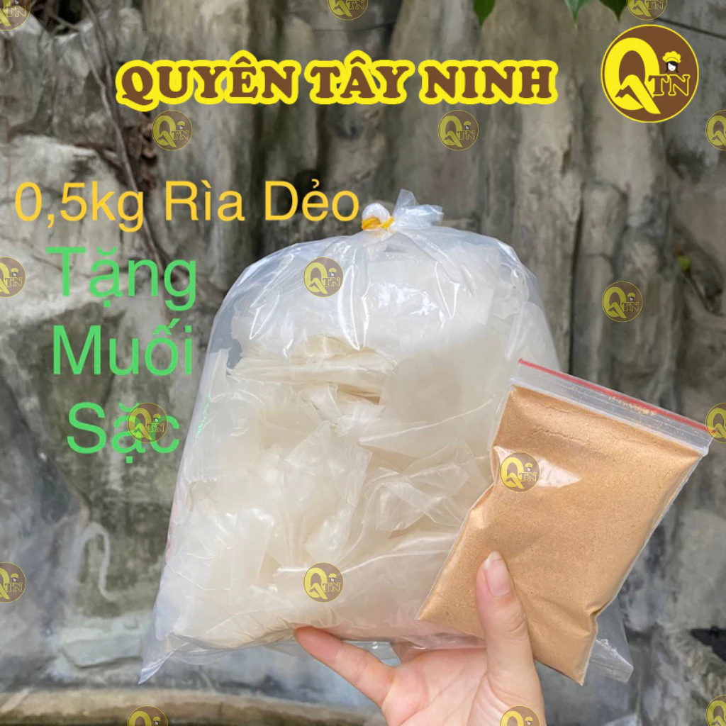 1KG RÌA DẺO PHƠI SƯƠNG DÙNG TRỘN MỠ HÀNH, SATE TẮT.