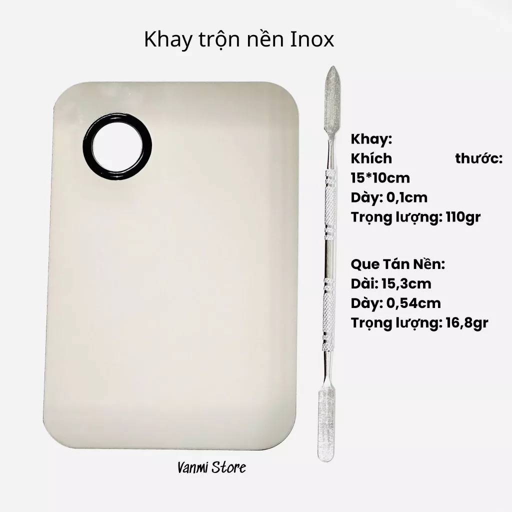 [COMBO] Khay Trộn Kem Nền, Pha Màu Trang Điểm Size Lớn 15cm*10cm - Vanmi Store