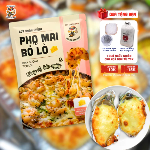 Sốt Phomai Bỏ Lò chất đặc 150g Dung Mama ngon chuẩn hàng quán, nấu hải sản phomai bỏ lò, hàu phomai