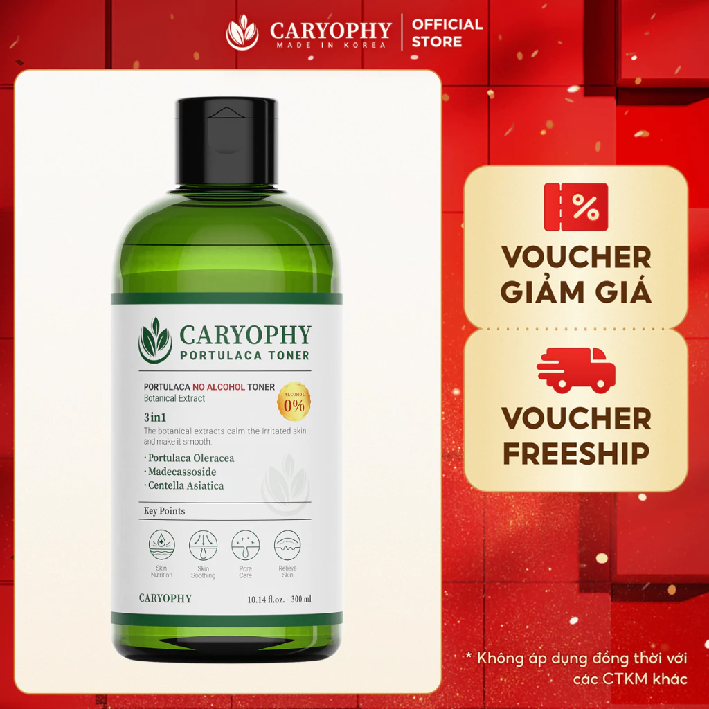 Nước cân bằng da Caryophy 300ml (Caryophy Portulaca Toner)