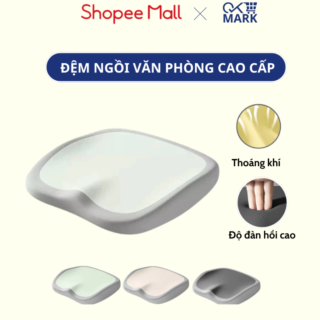 Đệm Ngồi Văn Phòng Didooglt Thoáng Khí Giảm Đau Lưng Chống Tê Mỏi Khi Ngồi Lâu