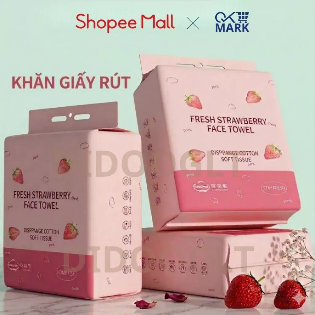 Khăn Giấy Rút DIDOOGLT Đa Năng - Khăn Giấy Lau Siêu Dai An Toàn Mềm Mịn Thấm Hút Tốt