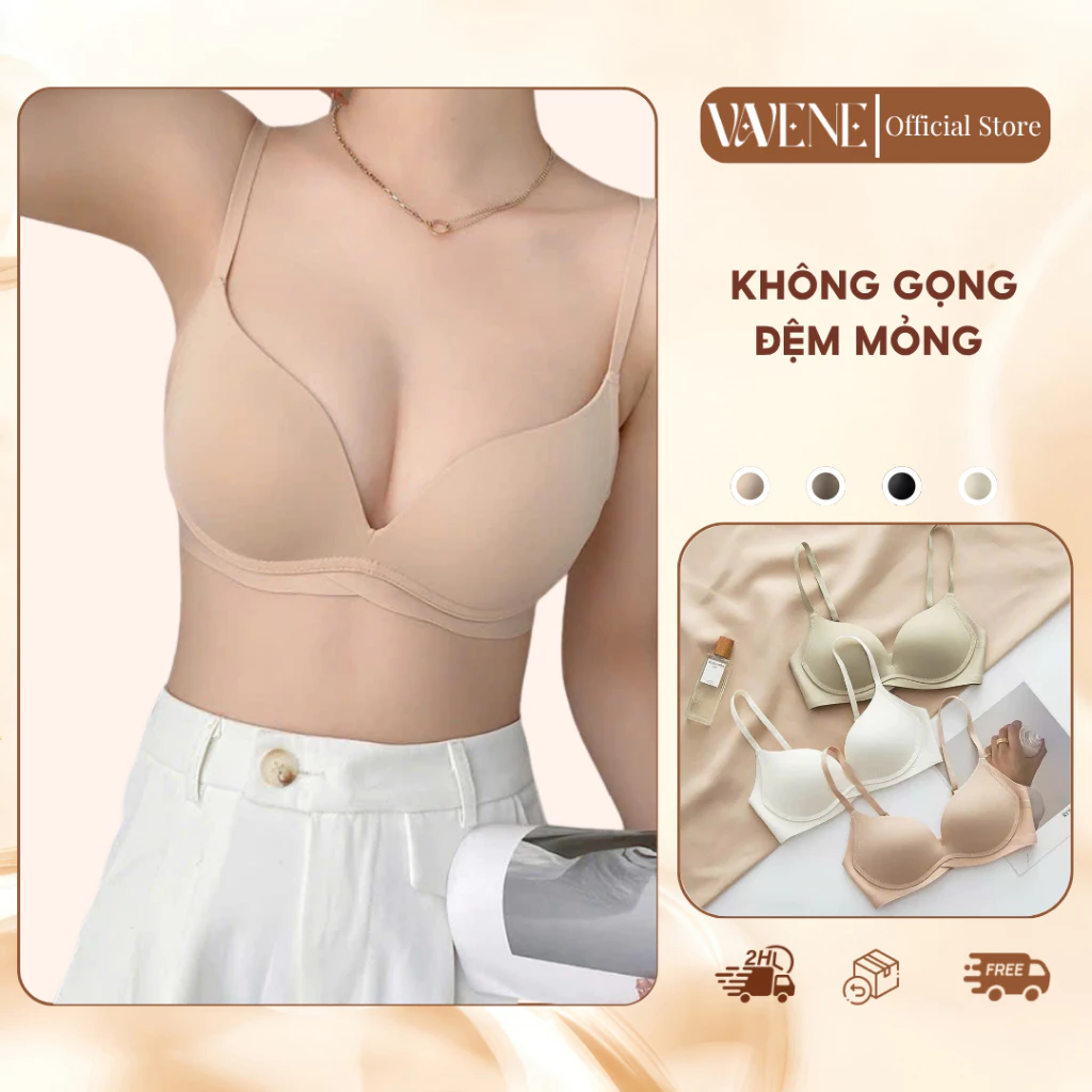 Áo lót DORIS, áo ngực nữ AL069 giả gọng đúc su, áo lót nữ mút ~1,5cm ôm tôn vòng 1