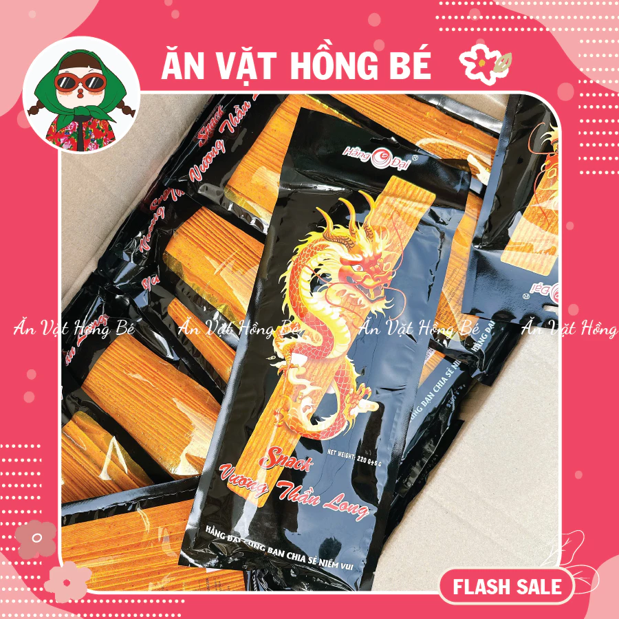 Snack Vương Thần Long Hằng Đại Thơm Ngon (Gói 220g), Bim Bim Tuổi Thơ