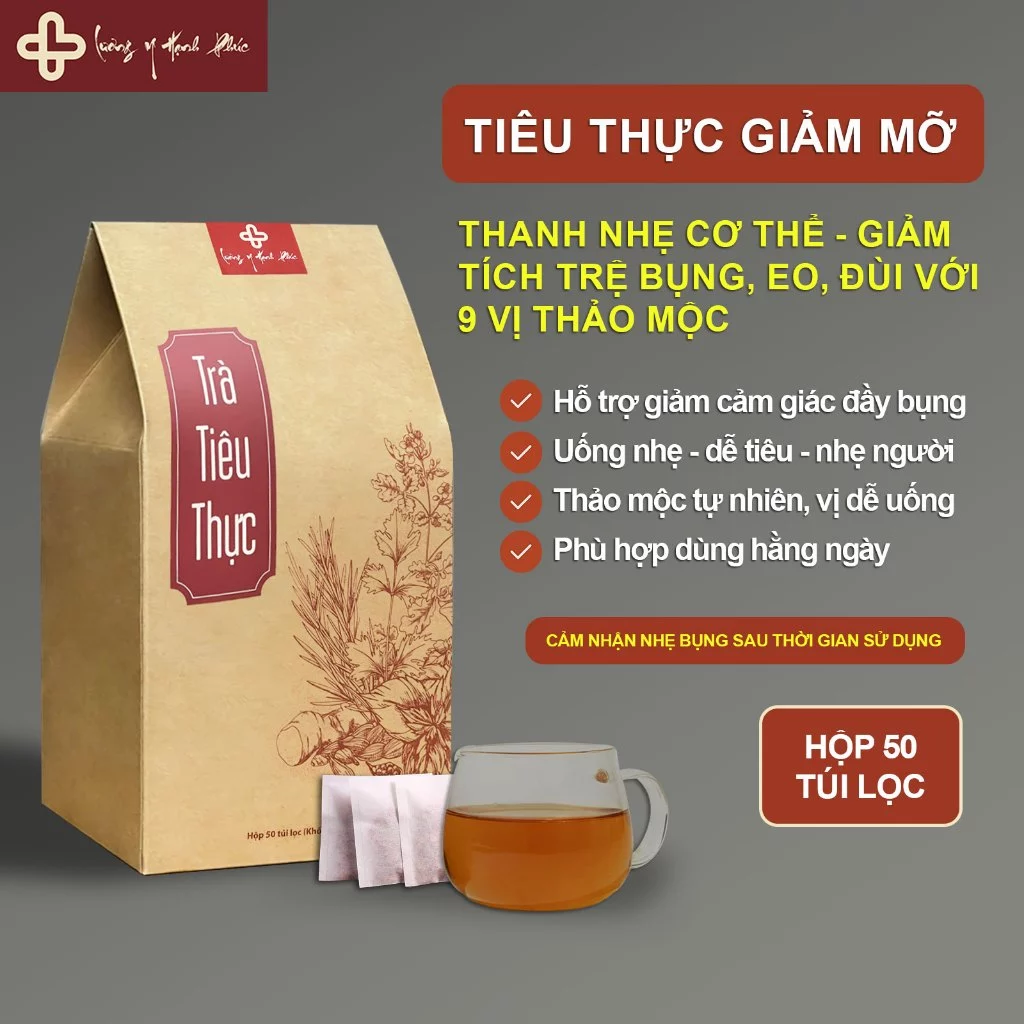 Trà Tiêu Thực - Thanh nhẹ cơ thể - giảm tích trệ bụng, eo, giúp nhẹ bụng dễ tiêu - Lương Y Hạnh Phúc