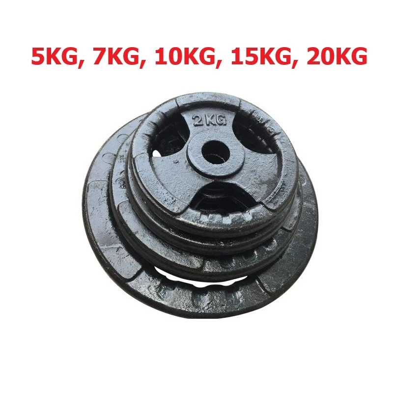 Tạ bánh gang 5kg 7kg 10kg 15kg 20kg phi 30 mm sơn đen siêu bền (dùng cho đòn tạ 30 mm)