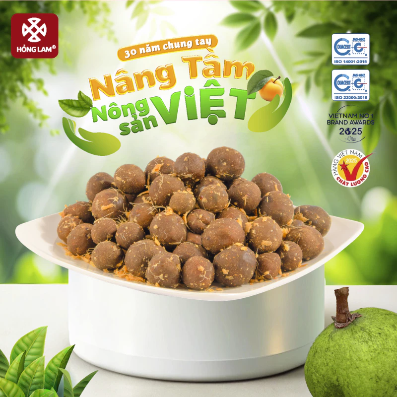 Ô mai (xí muội) Sấu Hà Nội Hồng Lam hộp, túi. Có vị chua, mặn, ngọt, cay của gừng