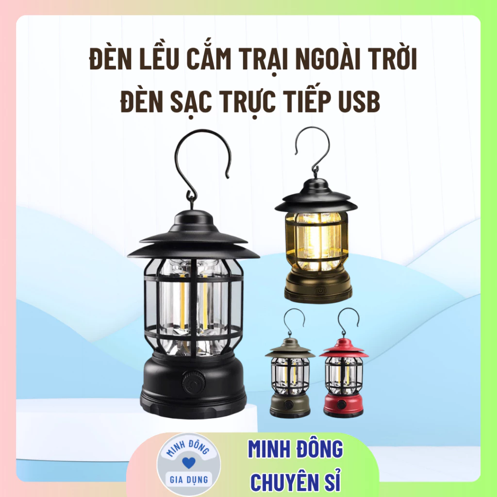 Đèn cắm trại Đèn lều cắm trại ngoài trời Đèn sạc trực tiếp USB nhỏ gọn và di động Đèn cắm trại không thấm nước di đ