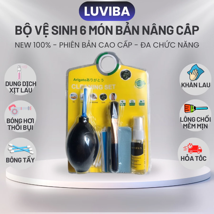 Bộ vệ sinh laptop máy ảnh bàn phím cơ điện thoại, dụng cụ vệ sinh laptop LUVIBA VS06
