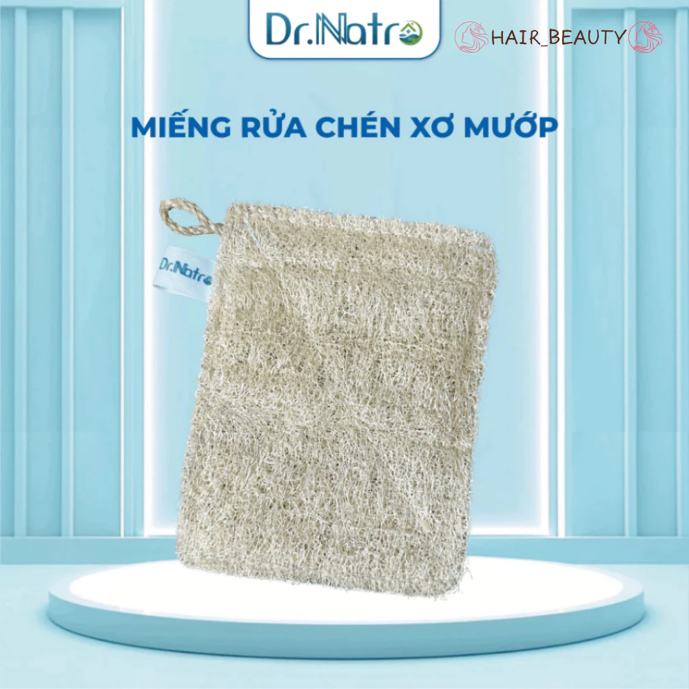 Miếng Rửa Chén Xơ Mướp Dr Natro An Toàn Tự Nhiên - Hoàn Toàn Từ Xơ Mướp Làm Sạch Mọi Bề mặt