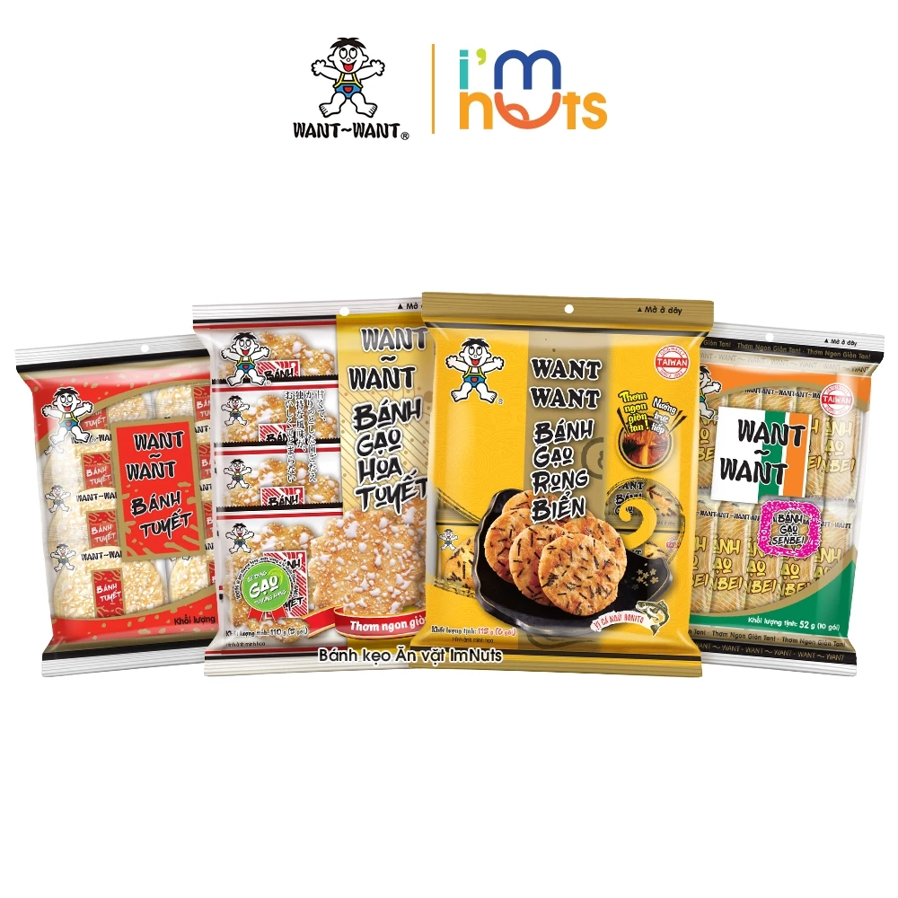 Bánh Gạo Want Want Đủ Vị Chuẩn Nhật