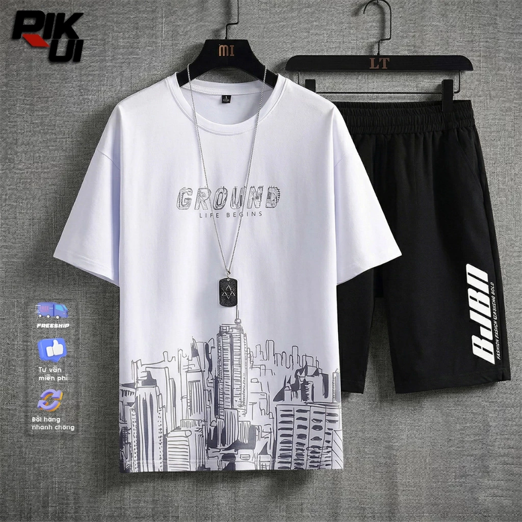Bộ thể thao mùa hè mẫu thể thao cho nam đi chơi chạy bộ hay tập gym đều đẹp