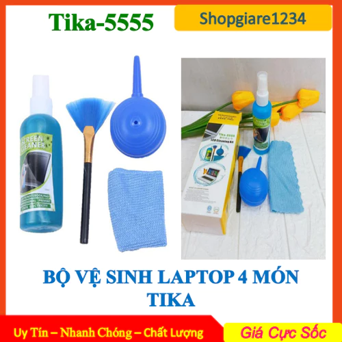 Bộ vệ sinh Laptop TIKA/ KINGMASTER 3 món/ 4 món- Lau sạch màn hình LCD cho máy tính, Laptop