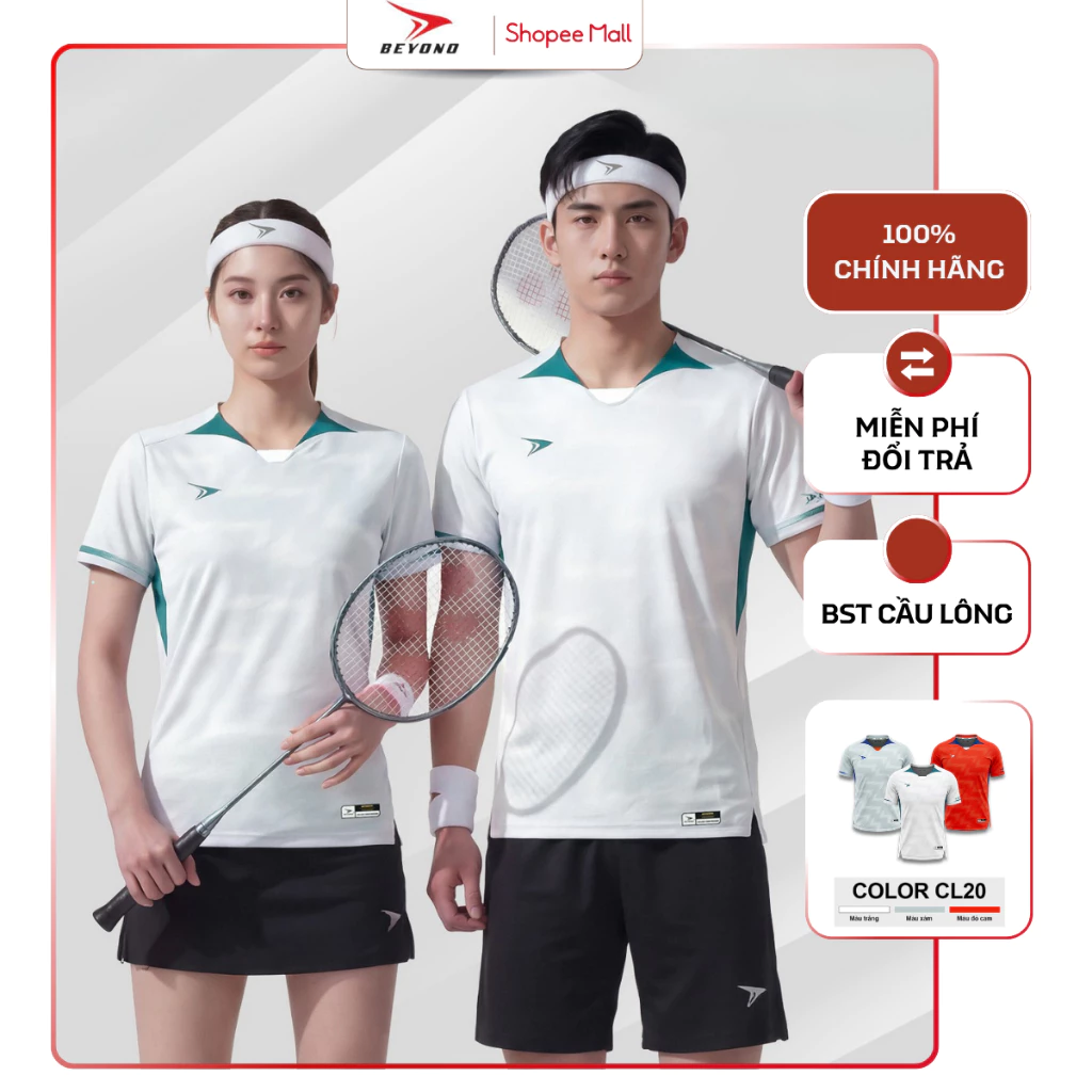 [MUA 2 GIẢM 5%] Áo Thể Thao Cầu Lông Pickleball Nam/Nữ Beyono TOP CL20 Fit Dáng, Thoáng Khí, Thoải Mái Vận Động