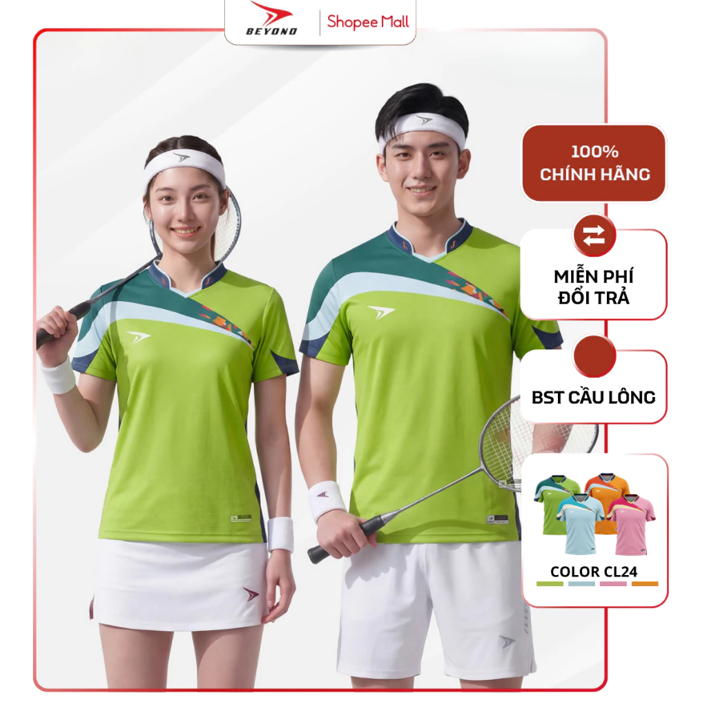 [MUA 2 GIẢM 5%] Áo Thể Thao Cầu Lông Beyono TOP CL24 Nam/Nữ Thấm Hút Mồ Hôi Thoáng Mát