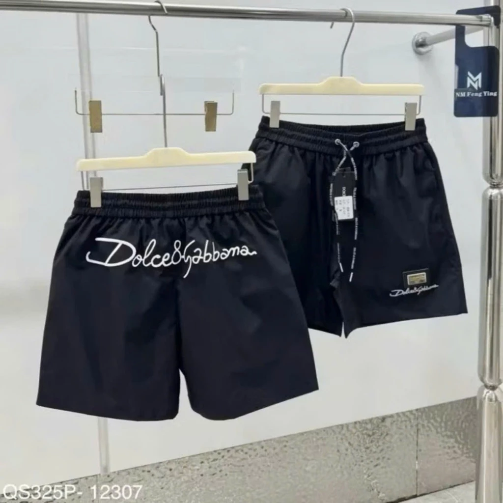 Quần short gió nam chất liệu gió dù thêu logo kim loại đùi phối chữ kí Đôn trend_store