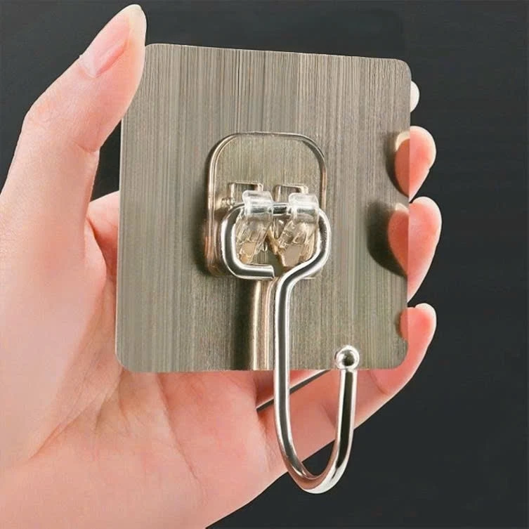 Combo Móc dán tường inox siêu dính, chịu lực tốt. Móc treo đồ nhà tắm, móc treo vật dụng trong nhà siêu chắc