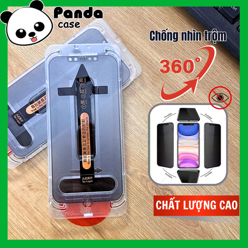 Kính Cường Lực Iphone Chống nhìn Trộm 360 Khung Tự Dán, Tự Lấy Bụi MAGICBOX Cao Cấp cho IP X/XS/XR/11/12/13/14/15/16/17