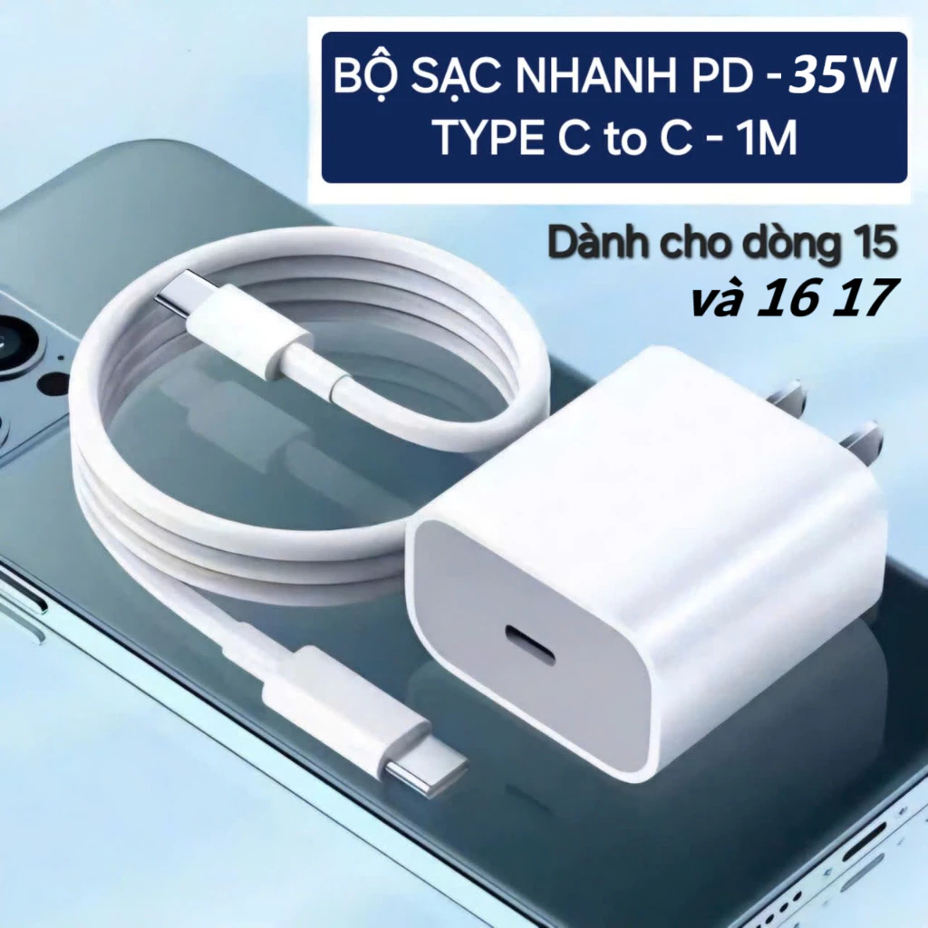 Bộ Củ Cáp Sạc Nhanh 20W 35W Sạc Nhanh Cho 5/67/8/X/11/12/13/14/15/16/17 PRM Bảo Hành 12 Tháng