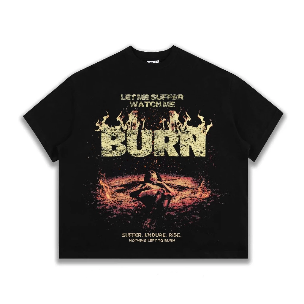SLICK - Áo Thun Form Big Boxy "BURN" Cotton 100% - Local Brand THE SLICK WAY UNISEX