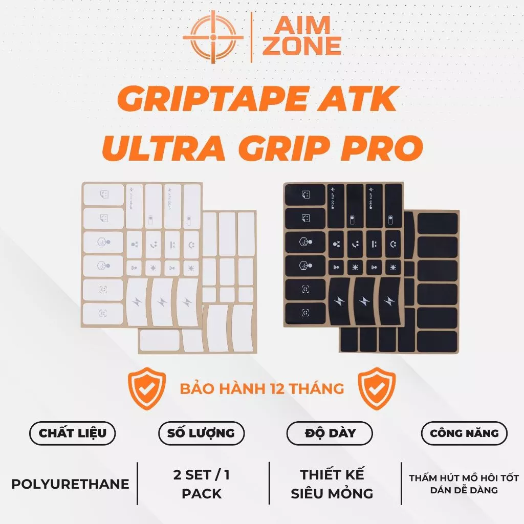 [HỎA TỐC] Miếng Dán Chuột ATK Grip Tape 0.3mm Chống Trượt | Keo 3M Cao Cấp | Tăng Độ Bám Cho Chuột