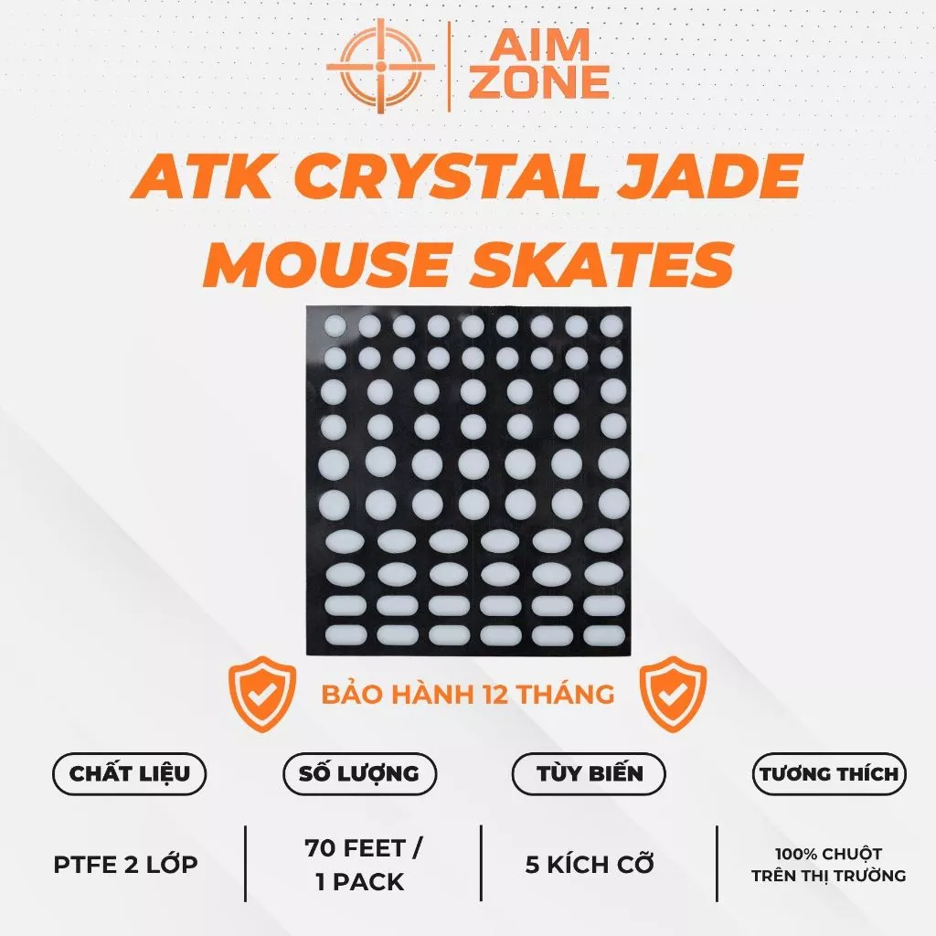 Feet Chuột Cao Cấp ATK 70 Miếng | Feet Dot PTFE Cao Cấp | Giảm Ma Sát | Tăng Độ Chính Xác Cho Chuột Gaming FPS