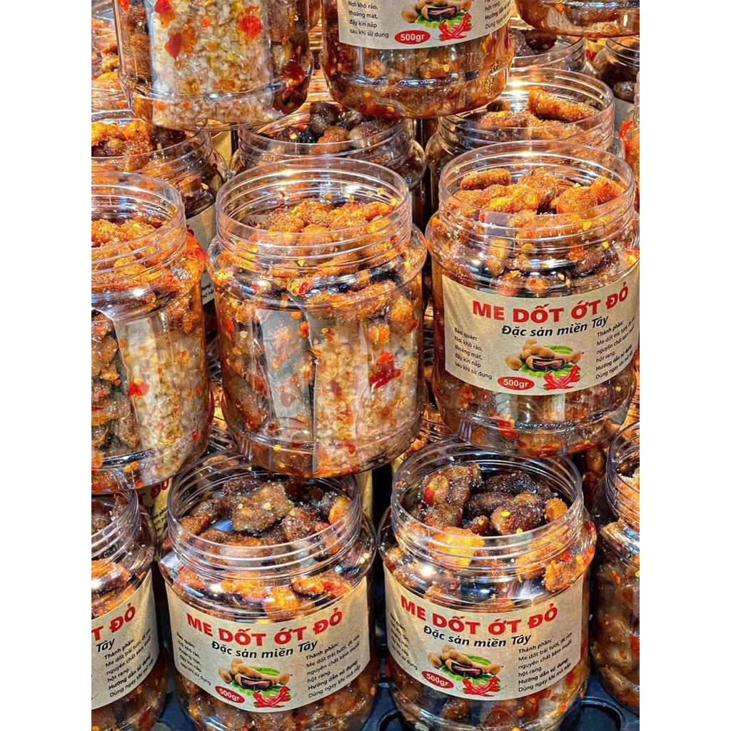 🌿🌿🌿 ME DỐT ỚT ĐỎ🌶️🌶️🌶️   HỘP 500GR