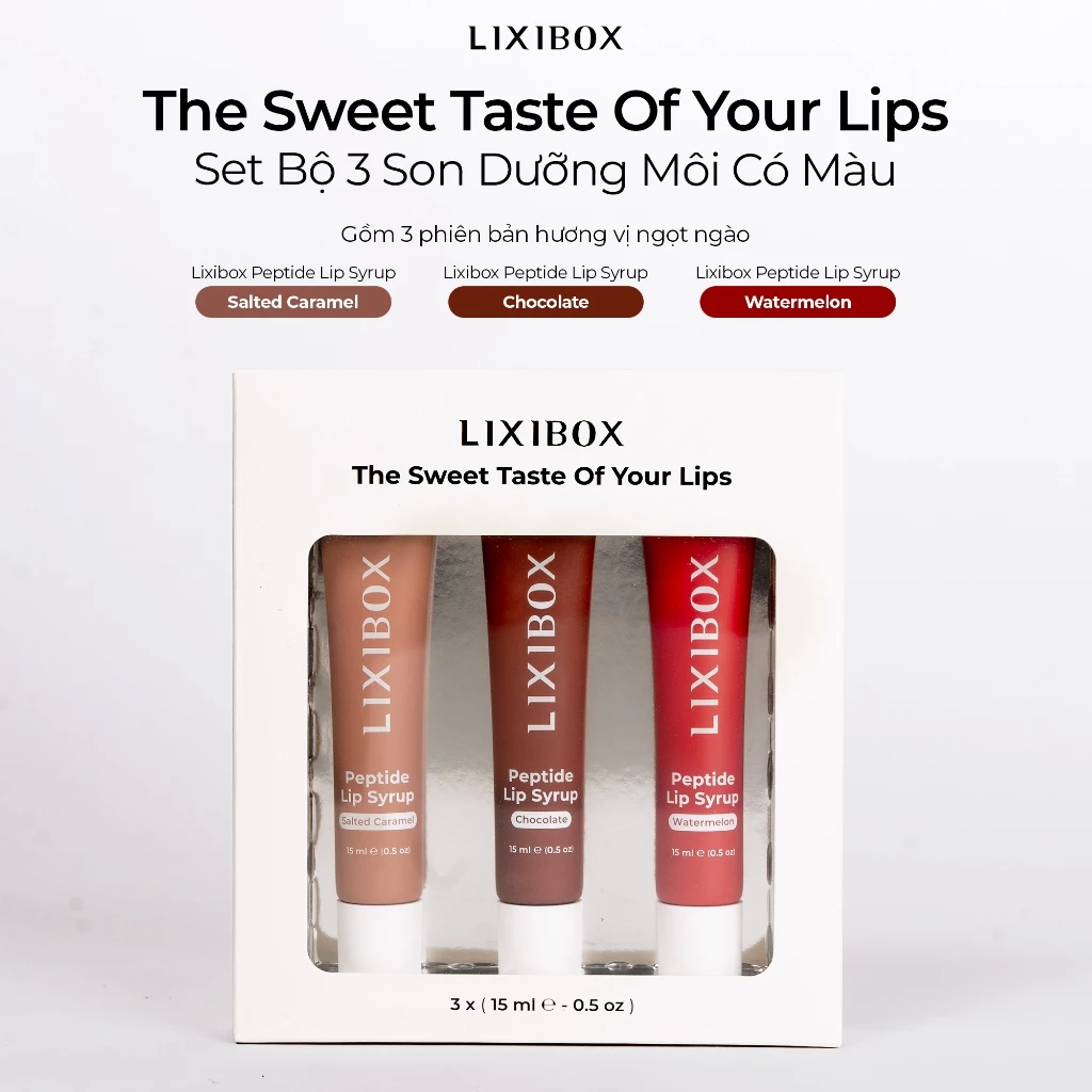 Bộ 3 Son Dưỡng Có Màu Lixibox The Sweet Taste Of Your Lip 3x15g