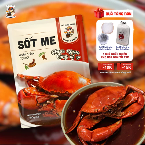 Sốt Me Dung Mama chua ngọt ngon chuẩn hàng quán, xào hải sản, cút lộn xào me, xoài chấm mắm me