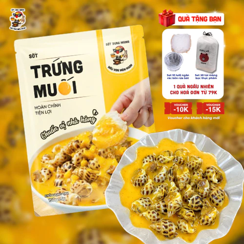 Sốt Trứng Muối Dung Mama ngon chuẩn hàng quán thơm lừng béo ngậy các món ốc, hải sản, chấm bánh mì