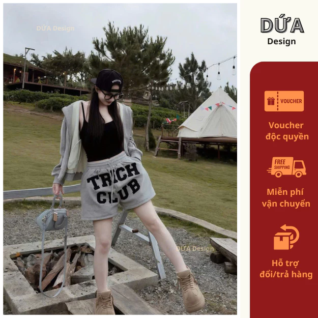 S3 Set Đồ Nữ 3 Món Trich Club Áo Khoác Hoodie Áo Hai Dây Phối Quần Short Năng Động Phong Cách Hàn Quốc Hot Trend 2026