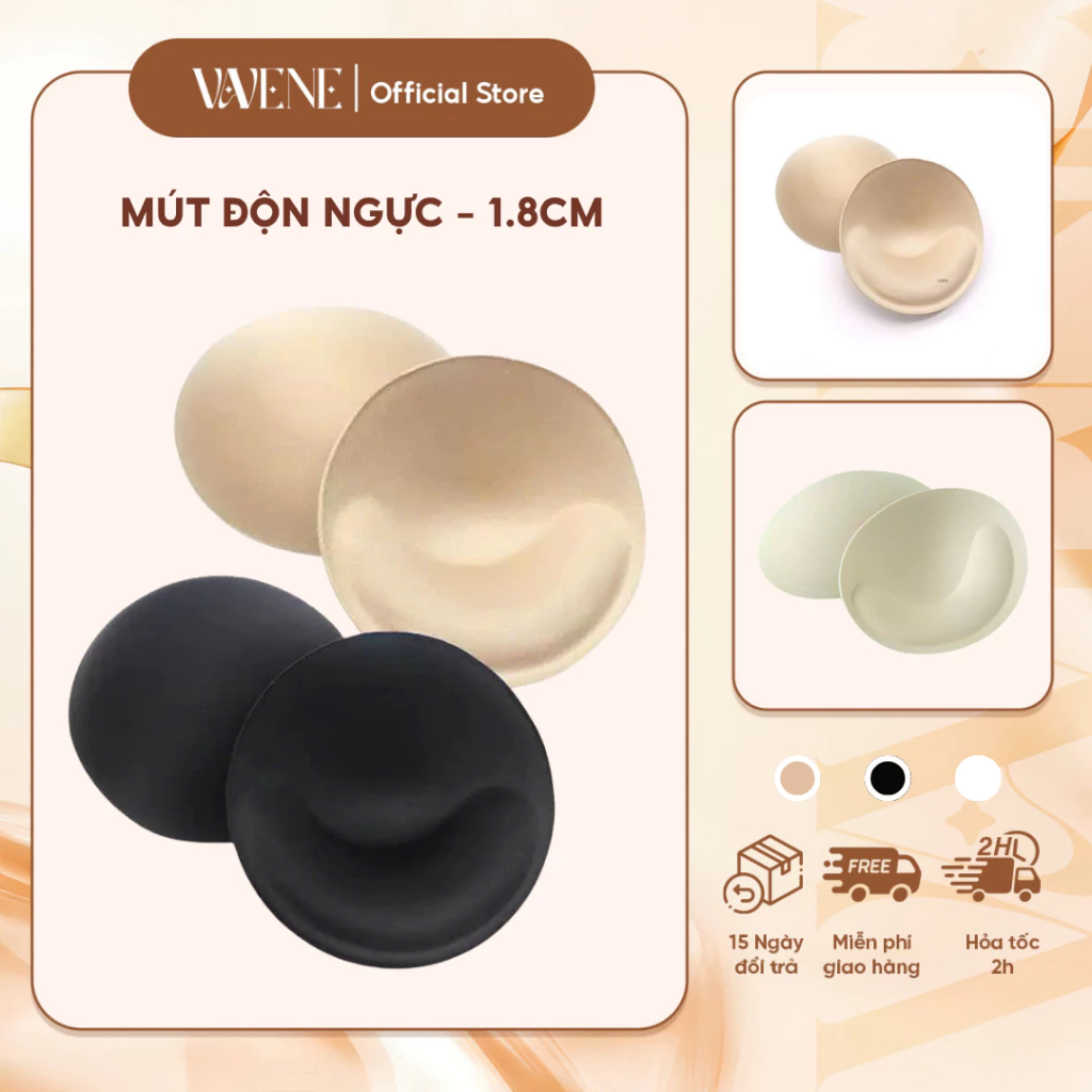 Miếng lót độn ngực Vanvene, mút ngực đa năng hình tròn nâng ngực 2cm loại 1
