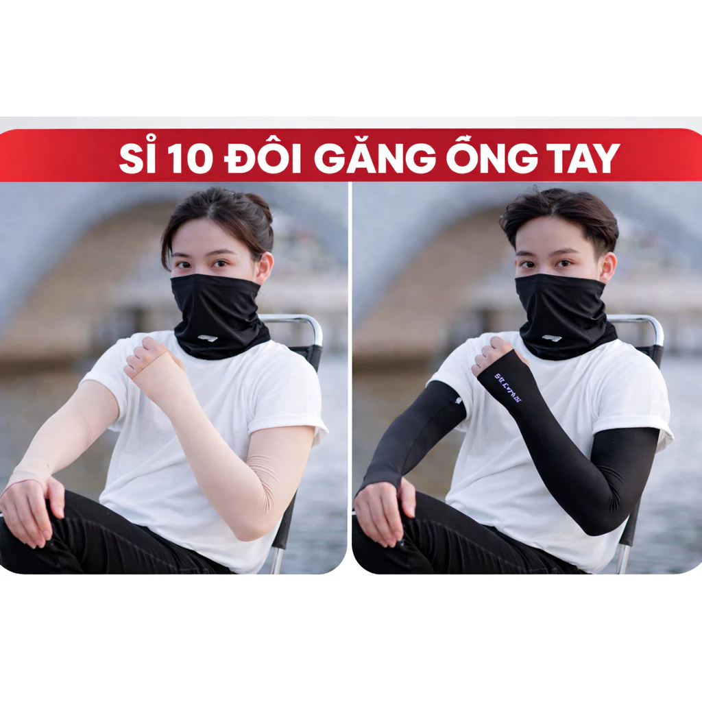 SỈ 10 ĐÔI BAO TAY,GANG TAY,ỐNG TAY CHỐNG NẮNG CHO NAM NỮ CHẤT COTTON THUN LẠNH