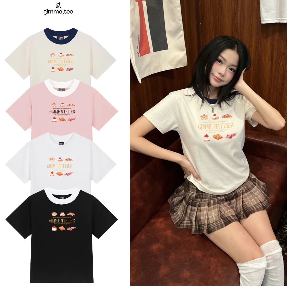[Hàng Mới] Áo BabyTee Form Nữ - BST BÁNH NGỌT - Premium Cotton 250gsm 2 Chiều Cổ Tròn - Áo thun - GMB131