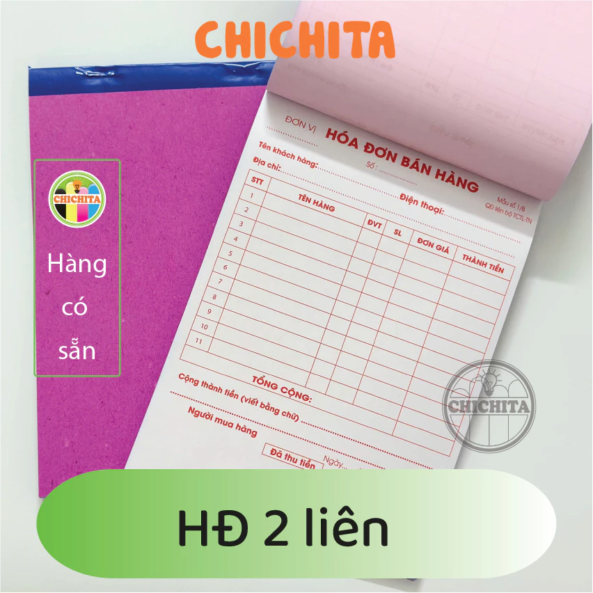 Set 2  quyển-Hoá đơn bán lẻ 2 liên (100 trang)