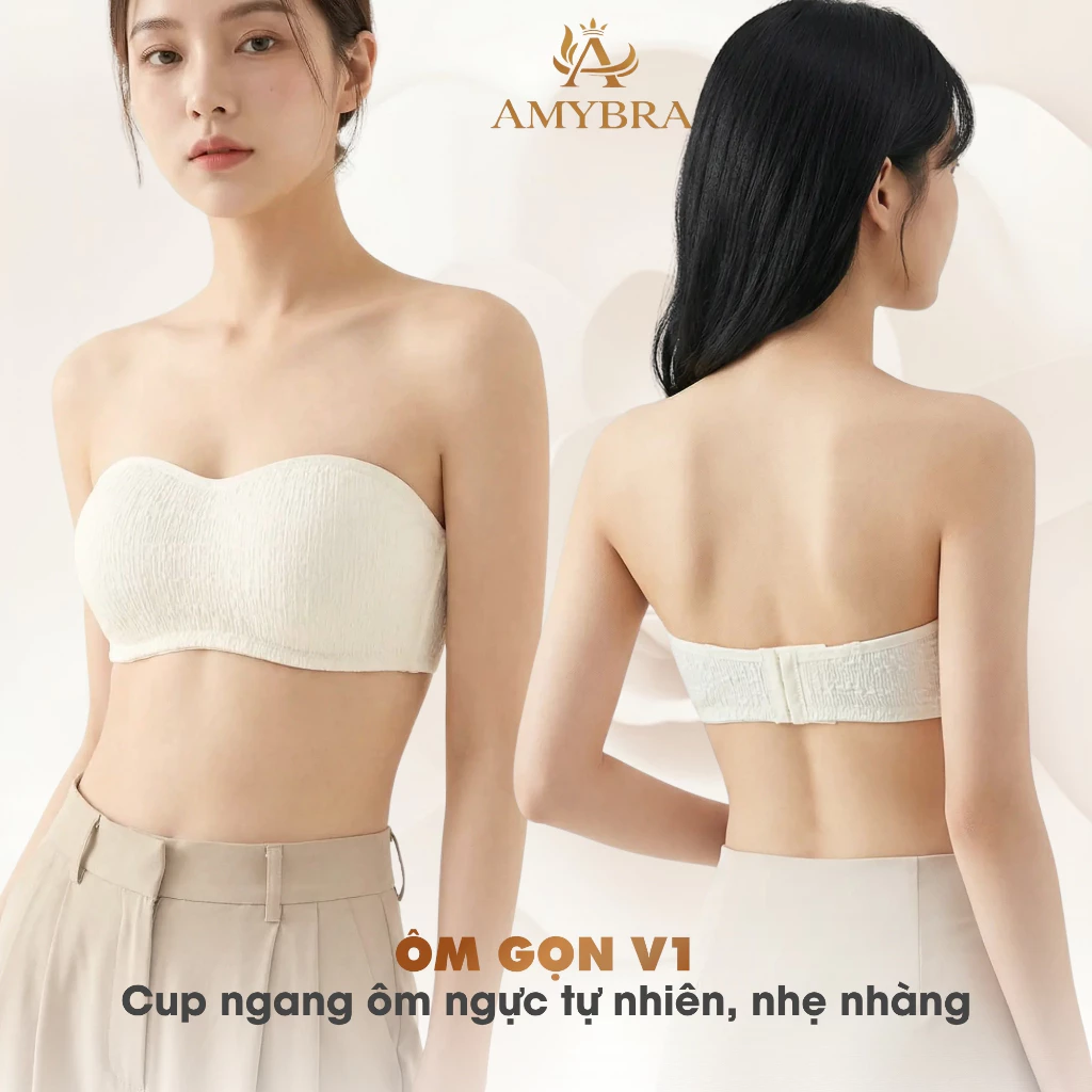 [ Deal Hời ] Áo Ngực Không Dây Đệm Mỏng, Áo Lót Nữ Cúp Ngực, Không Gọng Mặc Được Có Dây AMYBRA A630