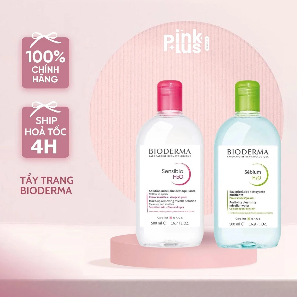 [GIAO BẢN NGẪU NHIÊN] Nước Tẩy Trang Cho Da Nhạy Cảm B.l.0.D.E.R.M.A 500ml