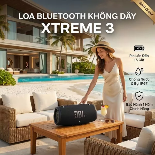 Loa Bluetooth XTREME 3 Hiệu Pin Khỏe Kháng Nước Bass Siêu Trầm Căng Dùng Cho Điện Thoại Máy Tính