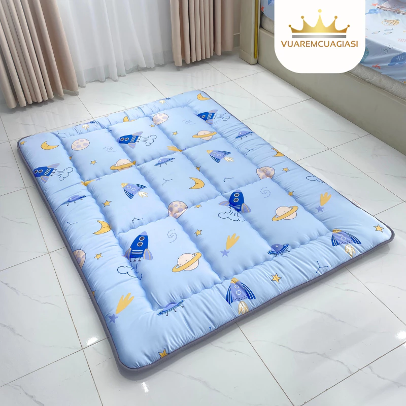 Nệm Topper Tencel Microfiber cao cấp đàn hồi tốt siêu êm mềm mịn gấp gọn đa năng Vuaremcuagiasi