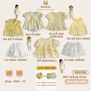[BAOBAO- ODER] - BST NẮNG XINH (LẺ SẢN PHẨM) CAO CẤP XINH XẮN ĐÁNG YÊU DÀNH CHO BÉ GÁI - BK0169