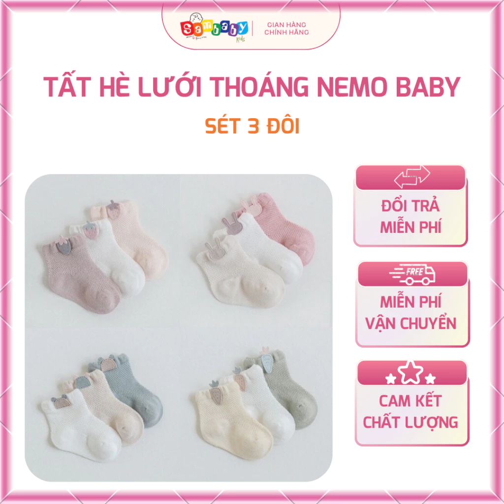 Tất hè lưới thoáng NEMO BABY cho bé