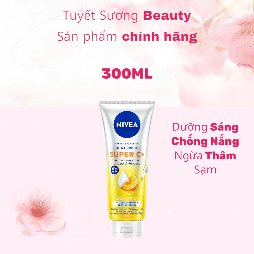 Serum Dưỡng Thể & Chống Nắng SPF50 PA+++ NIVEA Vitamin Super C+ (300 ml) - 99195