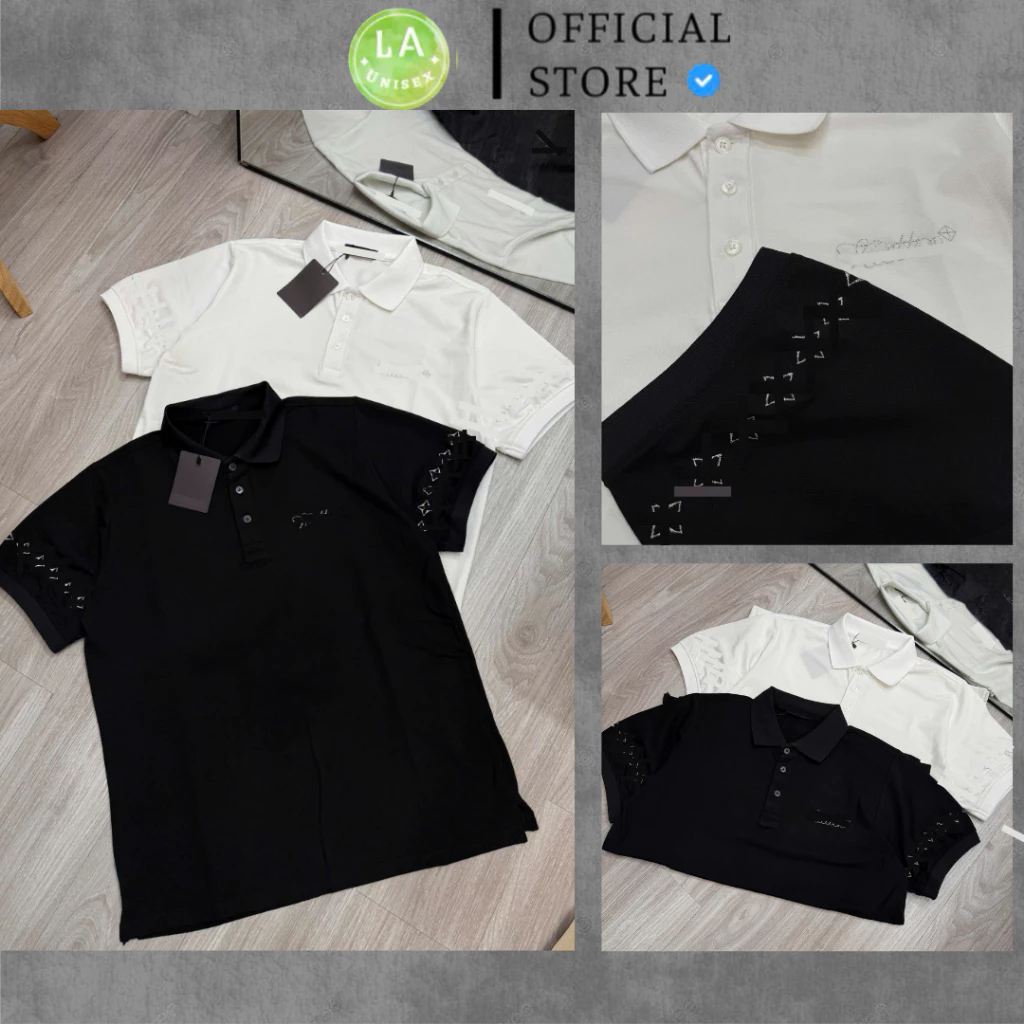 Áo Polo Nam Thêu Chỉ Nổi Siêu Đẹp Vải Cotton Cá Sấu Thoáng Khí Thấm Hút Tốt Form Rộng Đủ Tag Mạc