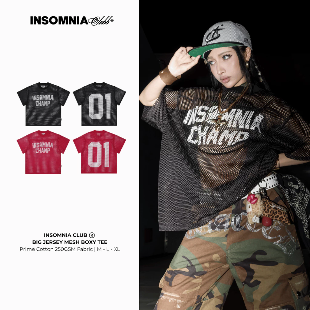 [BST HÈ 2026] Áo Lưới Jersey Big Boxy INSOMNIA Local Brand Unisex - TS042