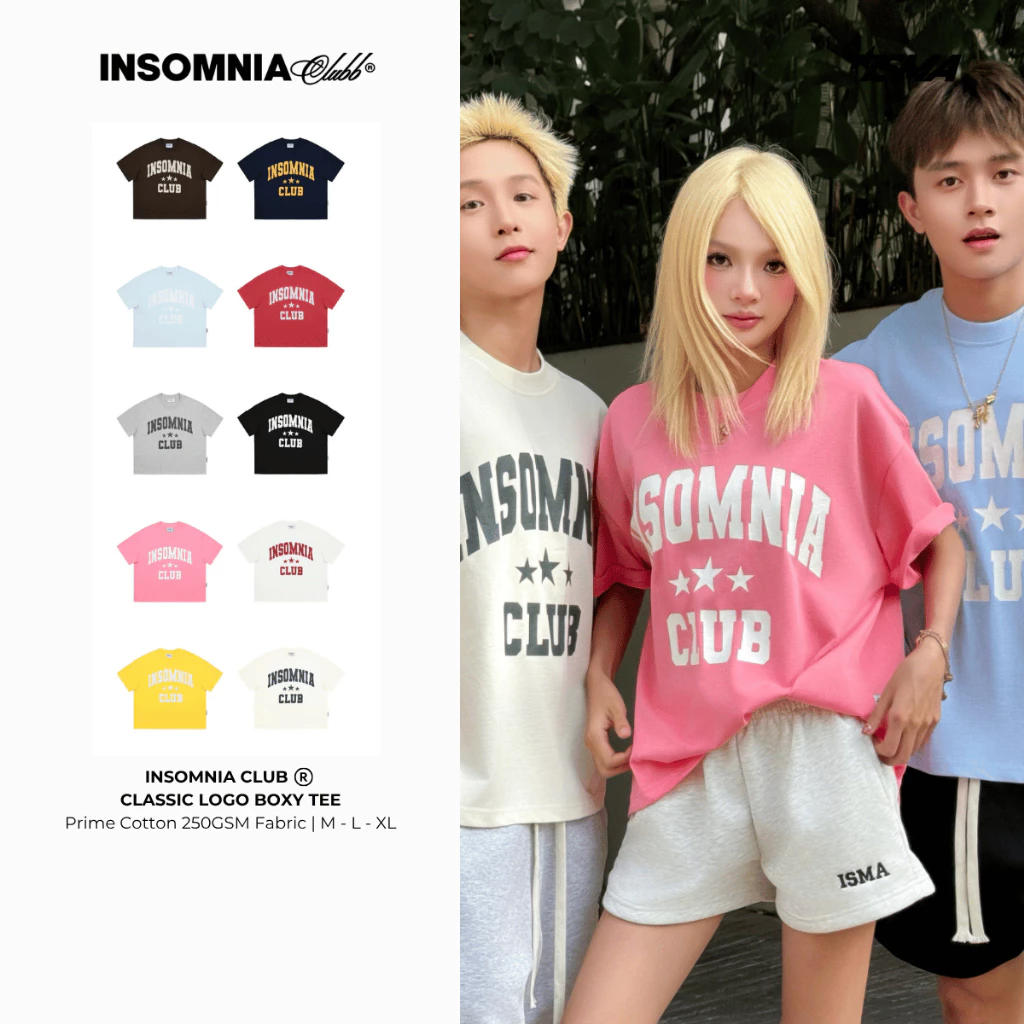 [NEW ARRIVAL] Áo Thun Boxy INSOMNIA CLUB Local Brand Unisex - TS057