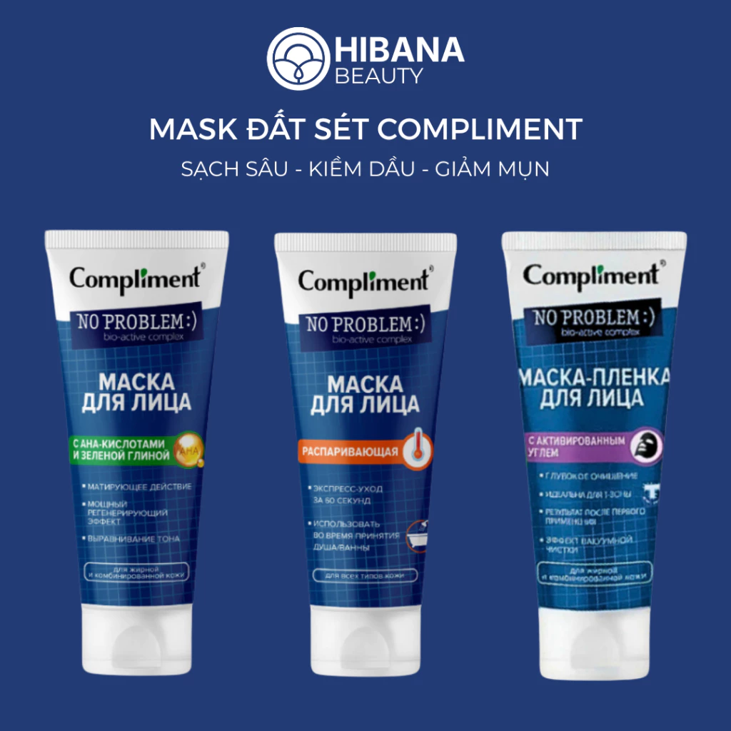 Mặt nạ đất sét Macka Compliment thành phần AHA và Green Clay, carbon sạch da, giảm mụn 80ml